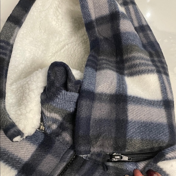 Mens Padded Hooded Sherpa Fur Lined Lumberjack Flannel Work Jacket Warm Thick - Picture 7 of 8